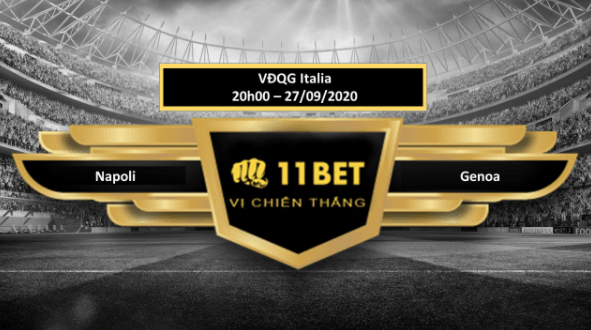 11BET Tip bóng đá Napoli vs Genoa , hôm nay 27/09/2020