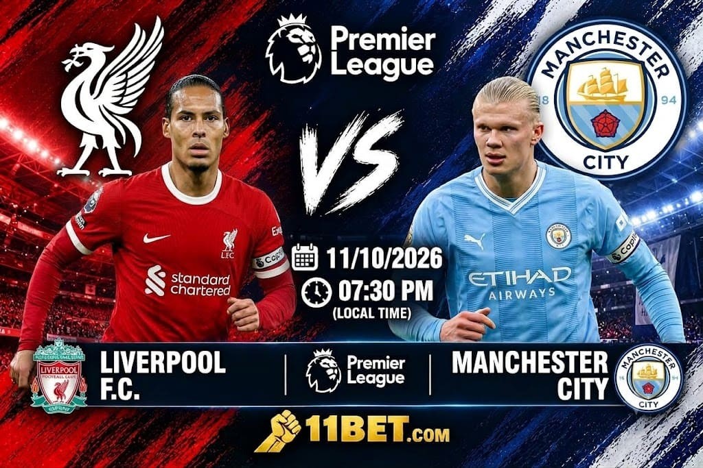 11BET Nhận định bóng đá Liverpool vs Manchester City: Đại chiến Anfield, Man City hướng đến chiến thắng