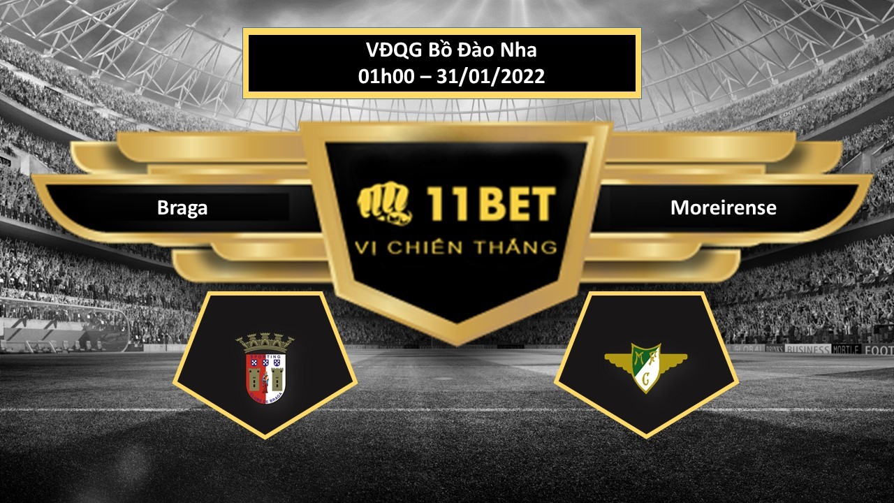 11BET Tip bóng đá Braga vs Moreirense  , hôm nay 31/01/2022