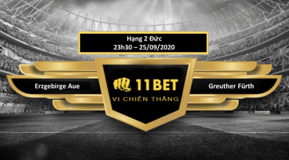 11BET Tip bóng đá Erzgebirge Aue vs SpVgg Greuther Fürth   ,  hôm nay 25/09/2020