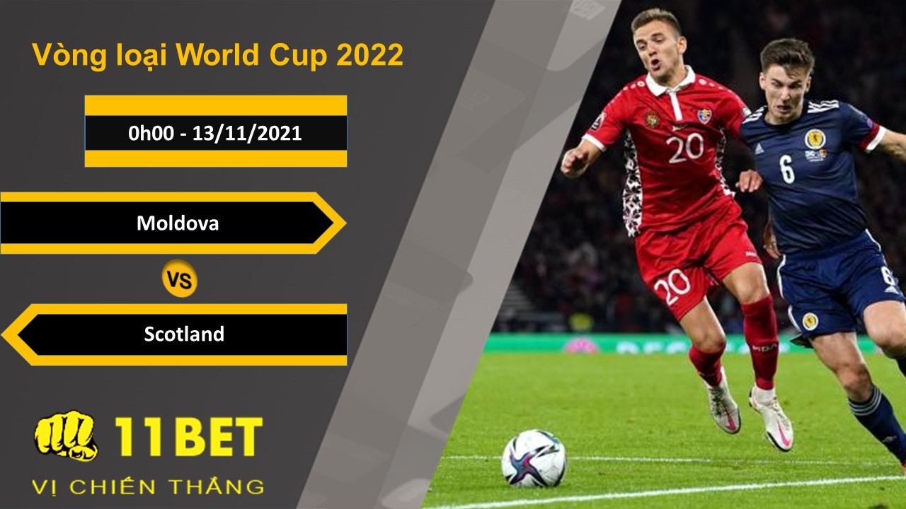 11BET Soi kèo Moldova vs Scotland, 0h00, 13/11/2021
