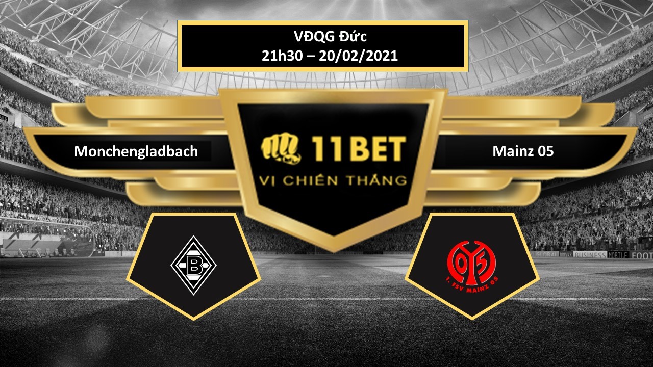11BET Tip bóng đá Borussia Monchengladbach vs Mainz 05 ,  hôm nay 20/02/2021